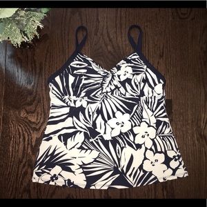 🌿Ralph Lauren blue floral tankini top